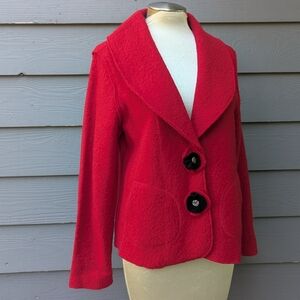 NTCO NOMADIC TRADERS red wool sweater jacket S